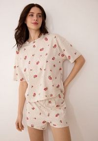 Bawełniana piżama dwuczęściowa Reserved beżowa damska 182HQ-02X