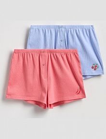 Szorty piżamowe 2 pack Reserved niebieska damska 184HQ-55X
