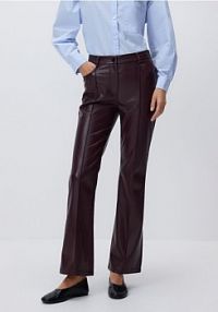 Spodnie z imitacji skóry Reserved czerwona 184IS-83X