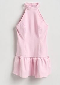 Sukienka mini z dekoltem halter Reserved różowa 186KO-30X