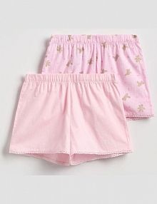 Szorty piżamowe 2 pack Reserved różowa damska 193HQ-30X