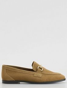 Zamszowe loafersy Reserved beżowe 207FF-80X