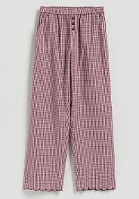 Spodnie piżamowe w kratkę Reserved fioletowa damska 225HQ-44X