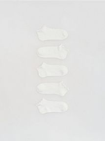 Krótkie skarpetki 5 pack Reserved białe damskie 286HQ-01X