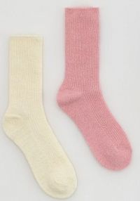 2 pack skarpet Reserved różowe damskie 291HQ-30X