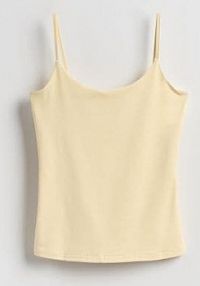 Gładki top na ramiączkach Reserved żółty damski 311HT-10X