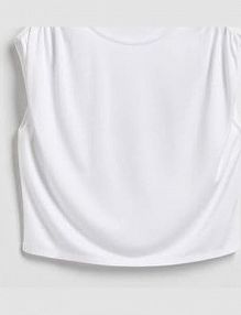 Krótki top z modalem Reserved biały damski 360HT-00X