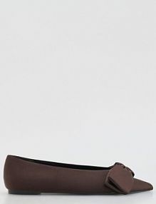 Baleriny z kokardami Reserved brązowe 430ID-89X