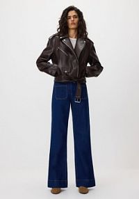 Kurtka z imitacji skóry Reserved czerwona damska 445IA-83X