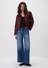 Kurtka z imitacji skóry Reserved czerwona damska 451IA-53X