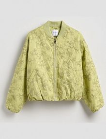 Kurtka bomberka z haftem Reserved zielona 454IA-71X