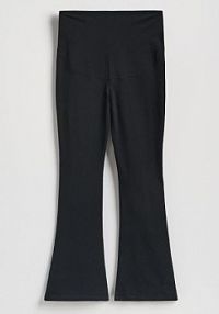 Legginsy flare Reserved czarne damskie 482IY-99X