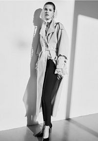 Trencz z bawełną Reserved beżowy 493IA-80X