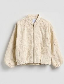 Kurtka bomberka z haftem Reserved beżowa 504IA-08X