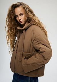 Kurtka z kieszeniami Reserved brązowa damska 520IA-74X