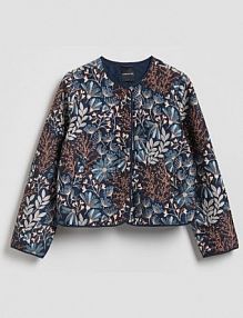 Wzorzysta kurtka Reserved granatowa damska 521IA-59X