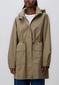 Kurtka parka z kapturem Reserved zielona damska 528IA-70X