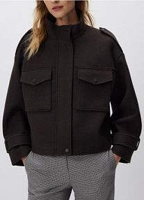 Kurtka z kieszeniami Reserved brązowa damska 531IA-89M