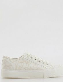 Sneakersy z haftem Reserved białe damskie 544ID-00X