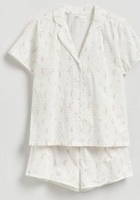 Dwuczęściowa piżama Reserved biała damska 557HS-01X