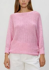 Gładki sweter Reserved różowy damski 629HO-30X