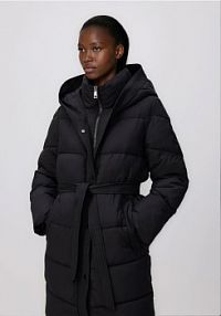 Pikowana kurtka z kapturem Reserved czarna damska 698HD-99X