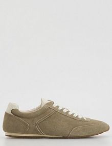 Zamszowe sneakersy Reserved oliwkowe damskie 701ID-81X
