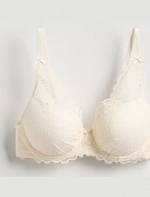 Koronkowy biustonosz push up Reserved biały 704HQ-01X