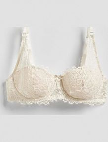 Koronkowy biustonosz Reserved biały 705HQ-01X