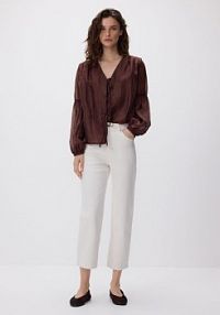 Jeansy straight fit Reserved białe damskie 708IR-01J