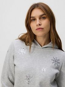 Bluza ze świątecznym motywem Reserved szara damska 719GA-90M