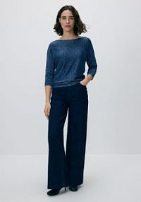 Sweter z metalizowaną nitką Reserved niebieski damski 7226B-57L