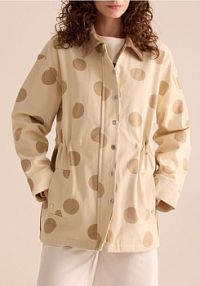 Kurtka z kontrastowym kołnierzem Reserved biała damska 734FZ-01J