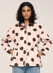 Kurtka z kontrastowym kołnierzem Reserved różowa damska 734FZ-03J