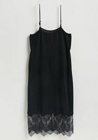 Sukienka z lnem Reserved czarna 748HR-99X