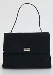Torebka z imitacji zamszu Reserved czarna 752FC-99X