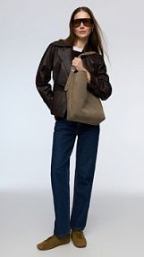 Zamszowa torebka shopper Reserved szara 757FC-09X