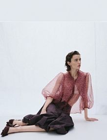 Czółenka z kokardami Reserved brązowe 761ID-89X