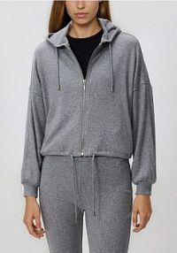 Rozpinana bluza z wiskozą Reserved szara damska 771HS-90X