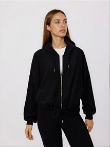 Rozpinana bluza z wiskozą Reserved czarna damska 771HS-99X