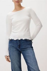 Sweter z wiskozą Reserved biały damski 780IP-01X