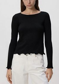 Sweter z wiskozą Reserved czarny damski 780IP-99X