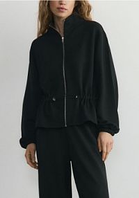 Rozpinana bluza z modalem Reserved czarna damska 793HS-99X