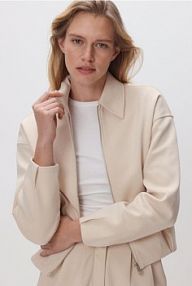 Rozpinana bluza Reserved beżowa damska 795HS-08X