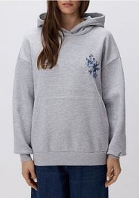 Bluza z haftowanym wzorem Reserved szara damska 796HS-09M