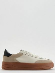 Skórzane sneakersy ze wstawkami Reserved damskie 796HV-MLC