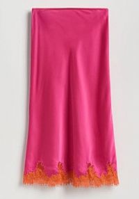 Spódnica z koronką Reserved różowa 798KG-43X