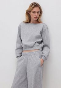 Bluza z odkrytymi ramionami Reserved szara damska 801HS-09M