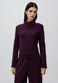 Rozpinana bluza ze stójką Reserved fioletowa damska 811GA-49X