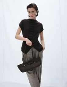 Torebka shopper z imitacji zamszu Reserved brązowa 820FC-89X